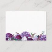 紫フローラ幾何学模様金ゴールドフレームサンキューカード 名刺 (裏面)