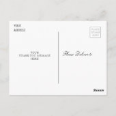 紫フローラ感謝してい卒業 ポストカード (裏面)