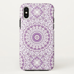 紫フローラ曼荼羅 iPhone X ケース