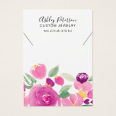 紫フローラ水彩ジュエリーネックレス表示 (正面)