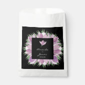 紫フローラ水彩婚約パーティ招待状 フェイバーバッグ (正面)