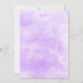 紫フローラ水彩金ゴールドブライダルシャワー 招待状 (裏面)