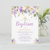 紫フローラ洗礼 招待状 (スタンド正面)