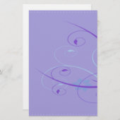 紫フローラ渦 便箋 (正面/裏面)