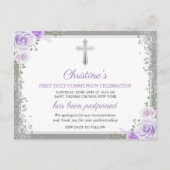 紫フローラ第1期延期のお知らせ ポストカード (正面)