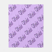 紫フローラ紫の名前 フリースブランケット (正面)