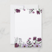 紫フローラ結婚サンキューカード サンキューカード (裏面)