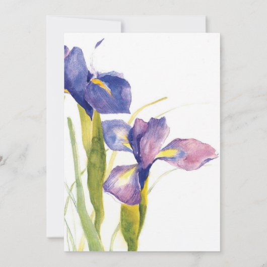 紫フローラ結婚式招待状 招待状 (裏面)