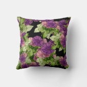 紫フローラ背景枕 クッション (裏面)