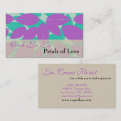 紫フローラ葉インテリア名刺 名刺 (正面/裏面)