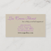 紫フローラ葉インテリア名刺 名刺 (裏面)