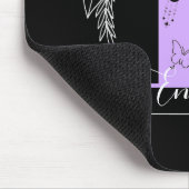 紫フローラ蝶カスタム蝶モノグラム – 文字E マウスパッド (コーナー)