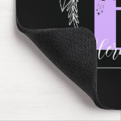 紫フローラ蝶カスタム蝶モノグラム – 文字H マウスパッド (コーナー)