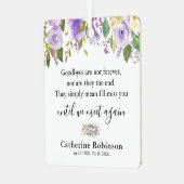 紫フローラ記念写真クリスマス メタルオーナメント (正面左)