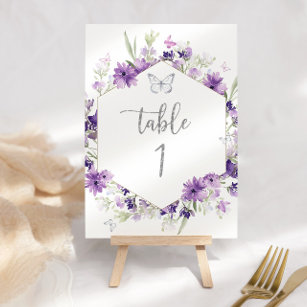 紫フローラ銀蝶 テーブルナンバー