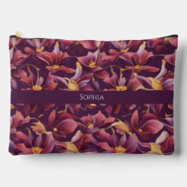 紫フローラ- アクセサリーポーチ