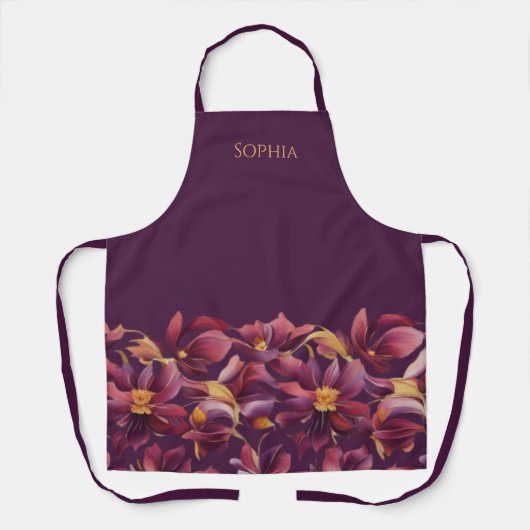 紫フローラ- エプロン (正面)
