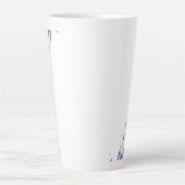 紫フローラ カフェラテマグ (正面)