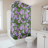 紫フローラ シャワーカーテン (インサイチュ)