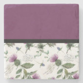 紫フローラ ストーンコースター (正面)