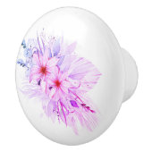 紫フローラ セラミックノブ (右)