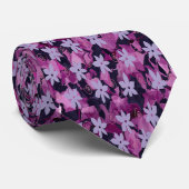 紫フローラ ネクタイ (ロール)