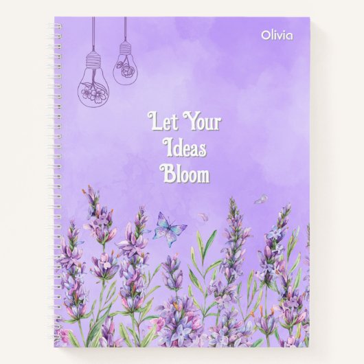 紫フローラ ノートブック (正面)