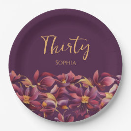 紫フローラ- ペーパープレート