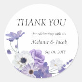 紫フローラ ラウンドシール (正面)