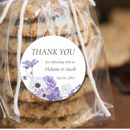 紫フローラ ラウンドシール