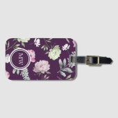 紫フローラ ラゲッジタグ (正面横)