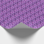 紫フローラ ラッピングペーパー (角)