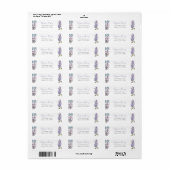 紫フローラ ラベル (フルシート)