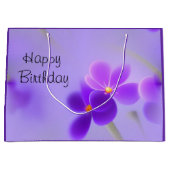 紫フローラ ラージペーパーバッグ (正面)