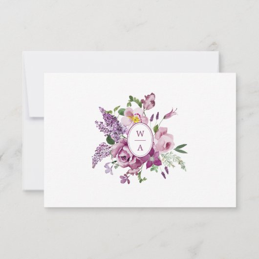 紫フローラ 出欠カード (裏面)