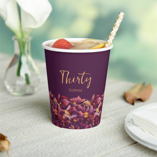 紫フローラ- 紙コップ (インサイチュ)