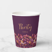 紫フローラ- 紙コップ (正面)