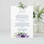 紫フローラQRコ結婚ード エンクロージャーカード (スタンド正面)