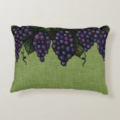 紫ブドウとつる植物、アクセント枕16" x 12" アクセントクッション (裏面)