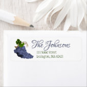 紫ブドウ差出人住所ラベル ラベル (インサイチュ)