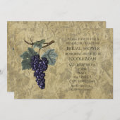 紫ブドウ果実酒テイスティングパーティの招待状 招待状 (正面/裏面)