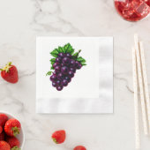 紫ブドウ 縁ありカクテルナプキン (インサイチュ)