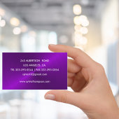 紫ブラシ仕上げ金属光沢 名刺