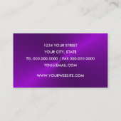 紫ブラシ仕上げ金属光沢 名刺 (裏面)