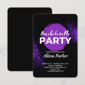 紫ブラックバチェロレッテ 招待状 (正面/裏面)