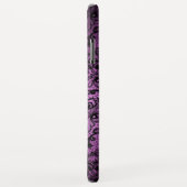 紫ブラッシュアルミニウム&ブラックフローラレース Case-Mate iPhoneケース (裏面/右)