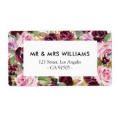 紫ブルゴーニュフローラ住所 シール (正面)