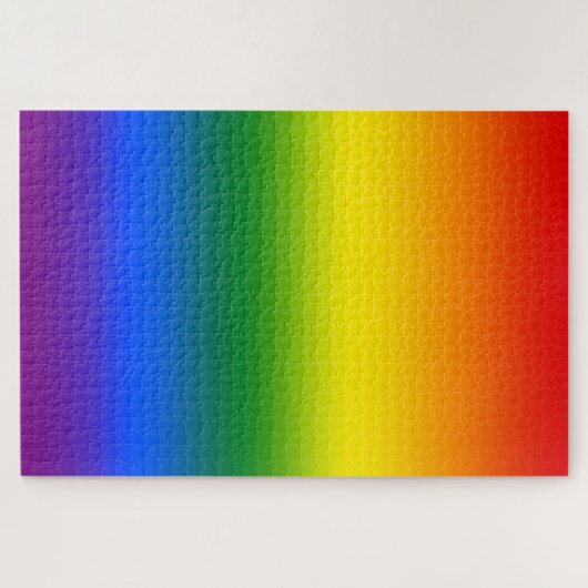 紫ブルーグリーンイエローオレンジレッドレインボーグラデーション ジグソーパズル (横)