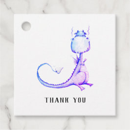 *紫ブルードラゴンかわいい赤ちゃんシャワーありがとう フェイバータグ