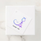 *紫ブルードラゴンかわいい赤ちゃんシャワーありがとう フェイバータグ (インサイチュ)